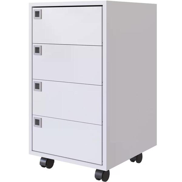 Gaveteiro Para Escritorio 4 Gavetas Pp Milani Store