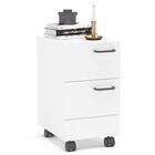 Gaveteiro Para Escritório Com Rodízios 2 Gavetas Osaka Branco