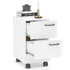 Gaveteiro Para Escritório Com Rodízios 2 Gavetas Osaka Branco