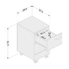 Gaveteiro Para Escritório Com Rodízios 2 Gavetas Osaka Preto