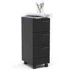 Gaveteiro Para Escritório Com Rodízios 3 Gavetas Osaka Preto