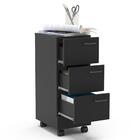 Gaveteiro Para Escritório Com Rodízios 3 Gavetas Osaka Preto