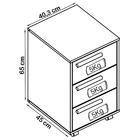 Gaveteiro Para Escritorio Gamer 3 Gavetas E 4 Rodizios B26 No