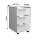 Gaveteiro Para Escritorio Gamer 40x65 Cm 3 Gav B26 Novam