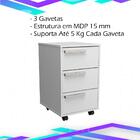 Gaveteiro Para Escritorio Gamer 40x65 Cm 3 Gav B26 Novam