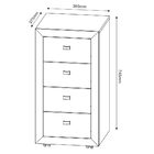 Gaveteiro Para Escritório Home Office Me4133 Mdp Rustico G69