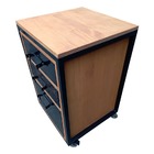 Gaveteiro Para Escritório Modelo Industrial - 3 Gavetas E 4 R