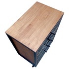 Gaveteiro Para Escritório Modelo Industrial Com 3 Gavetas - F