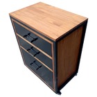 Gaveteiro Para Escritório Modelo Industrial Com 3 Gavetas - F