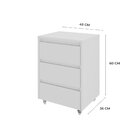 Gaveteiro Para Escritório Office 3 Gavetas Com Rodízios Cáli