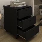 Gaveteiro Para Escritório Office Com Rodízios 03 Gavetas New