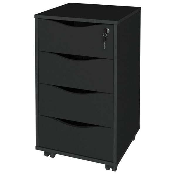 Gaveteiro Para Escritório Office Com Rodízios 04 Gavetas Bit