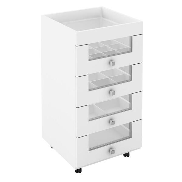 Gaveteiro Para Quarto 4 Gavetas Pe2009 Branco - Tecno Mobili