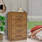 Gaveteiro Para Quarto 5 Gavetas Ipê Nobre Elegance 2087 Batrol