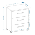 Gaveteiro Petrópolis Organizador De Escritório Madeira Freijó