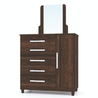 Gaveteiro Pierre Cinco Gavetas, Uma Porta E Espelho Belmont