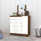 Gaveteiro Pierre Cinco Gavetas, Uma Porta E Espelho Champagne