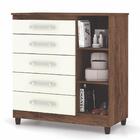 Gaveteiro Pierre Cinco Gavetas, Uma Porta E Espelho Champagne