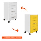 Gaveteiro Pietra Para Escritório Organizador Com Rodinhas - B