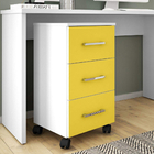 Gaveteiro Pietra Para Escritório Organizador Com Rodinhas - B