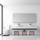 Gaveteiro Plástico 1 Gaveta Kz Container  Branco/vermelho