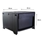 Gaveteiro Plástico 1 Gaveta Kz Container  Cinza Fosco