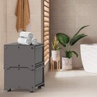 Gaveteiro Plástico 1 Gaveta Kz Container  Cinza Fosco