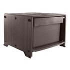 Gaveteiro Plástico 1 Gaveta Kz Container  Cinza Fosco