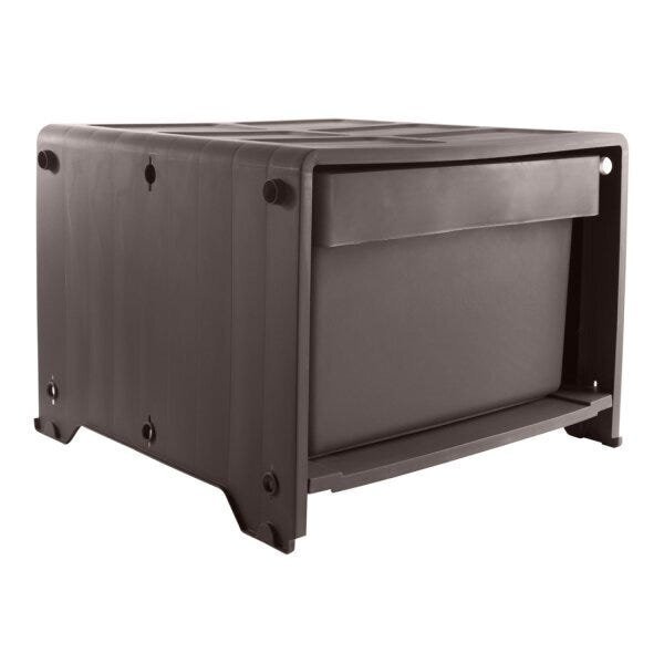 Gaveteiro Plástico 1 Gaveta Kz Container  Cinza Fosco