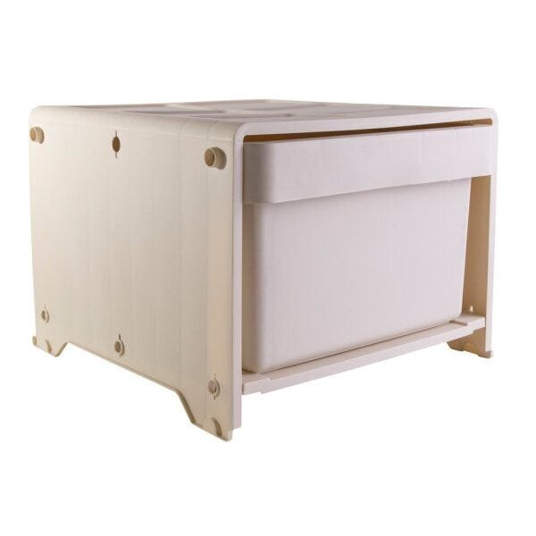 Gaveteiro Plástico 1 Gaveta Kz Container  Marrom/preto