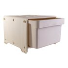 Gaveteiro Plástico 1 Gaveta Kz Container  Marrom/preto