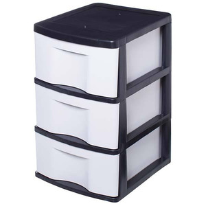 Gaveteiro De Mesa 56x33x38cm Plastico Preto Sao Bernardo Leroy Merlin