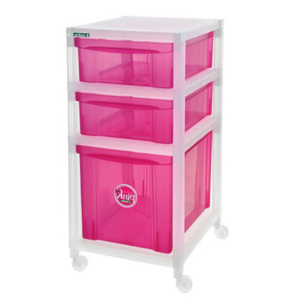 Gaveteiro Plástico Pink e Incolor 74x34x42cm 3 Gavetas com Rodas Radical Ordene Leroy Merlin Artesanato Recife Antigo ~ Gaveteiro Plástico Pink e Incolor 74x34x42cm 3 Gavetas com Rodas Radical Ordene Leroy Merlin