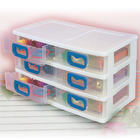 Gaveteiro Plástico 5 Gavetas 15,6x26,5x15 Branco São Bernardo