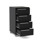 Gaveteiro Preto 4 Gavetas 75,8x40x45cm Madeira Maia Politorno