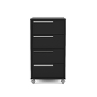 Gaveteiro Preto 4 Gavetas 75,8x40x45cm Madeira Maia Politorno