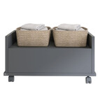 Gaveteiro Preto Gabinete Banheiro Rodinhas 60cm 1 Gaveta Mult