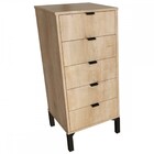 Gaveteiro Queens 5 Gavetas Amadeirado - Falkk