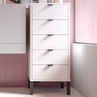 Gaveteiro Queens 5 Gavetas Branco - Falkk