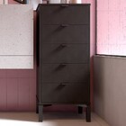 Gaveteiro Queens 5 Gavetas Preto - Falkk