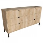 Gaveteiro Queens 6 Gavetas Amadeirado - Falkk