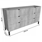 Gaveteiro Queens 6 Gavetas Preto - Falkk