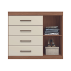 Gaveteiro Sapateira 4 Gavetas 1 Porta Dhabi Jatobá Areia