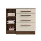 Gaveteiro Sapateira Com Porta Sylla Ébano Off White