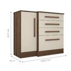 Gaveteiro Sapateira Com Porta Sylla Ébano Off White