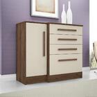 Gaveteiro Sapateira Com Porta Sylla Ébano Off White