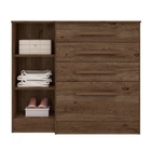 Gaveteiro Sapateira Com Porta Sylla Ébano Rústico