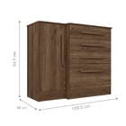 Gaveteiro Sapateira Com Porta Sylla Ébano Rústico