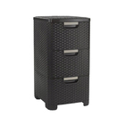 Gaveteiro Style Curver Off 3 Gavetas Marrom Keter