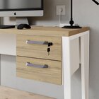 Gaveteiro Suspenso Para Mesa De Escritório 2 Gavetas Com Chav